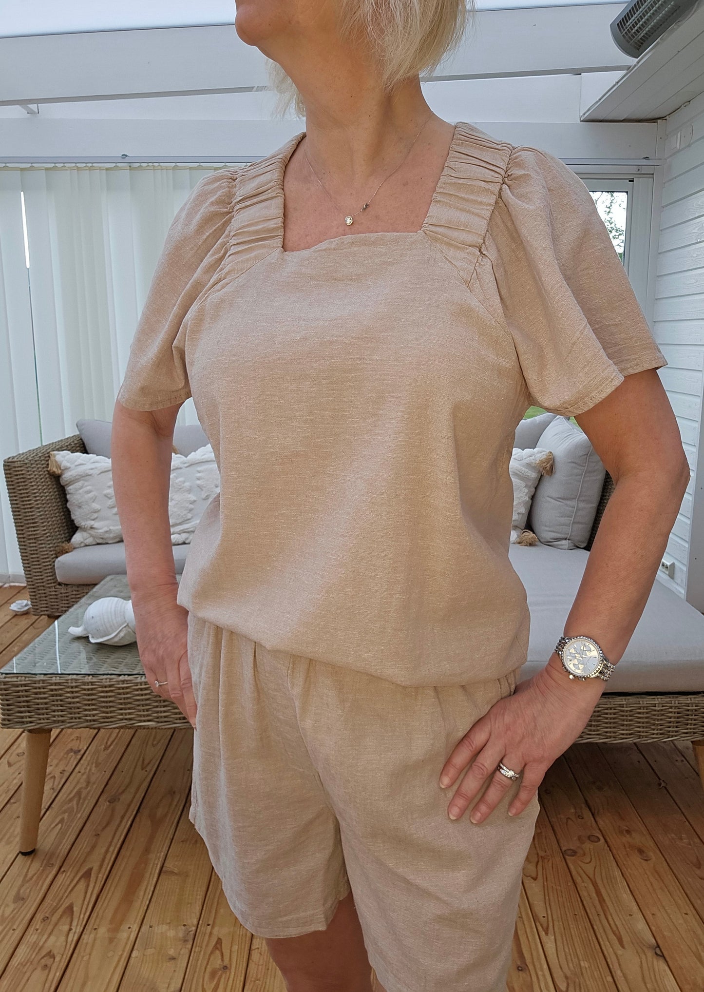 Vivianne blus beige