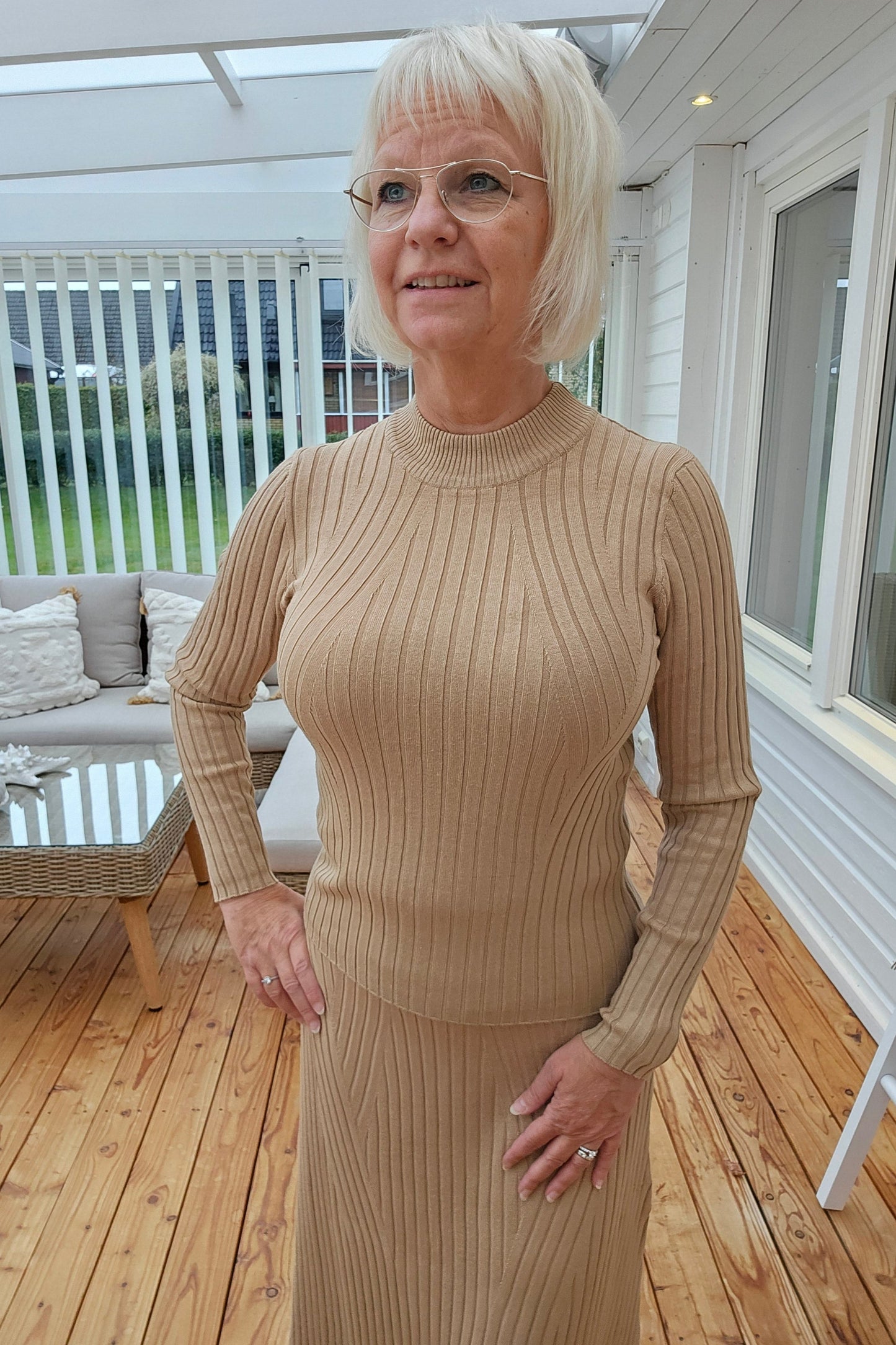 Hedda topp beige