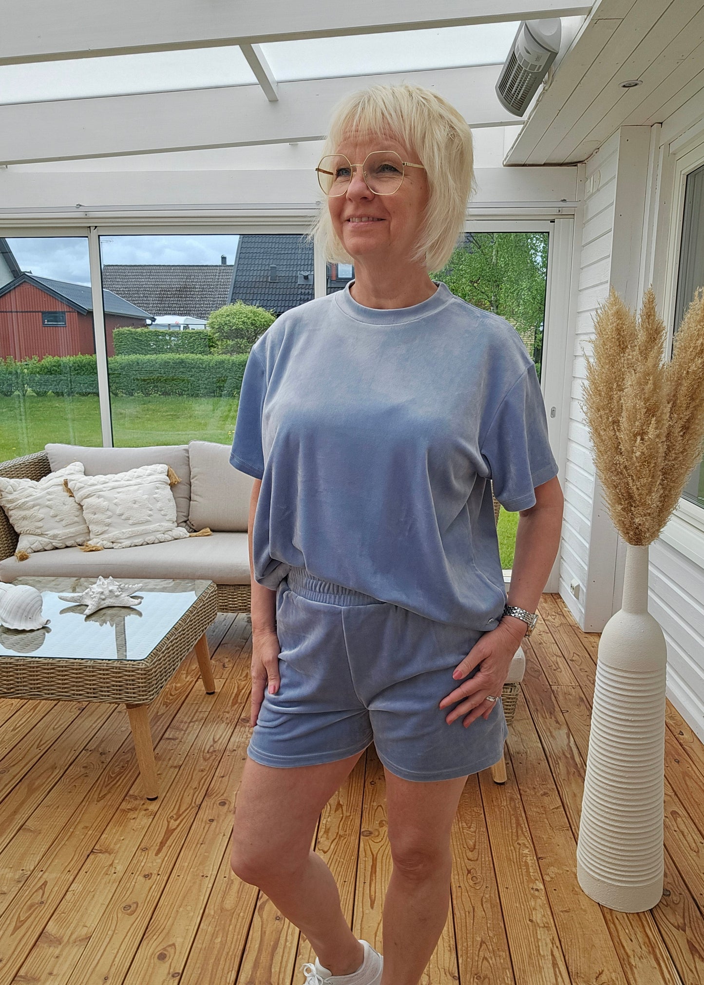 Pennie topp ljusblå